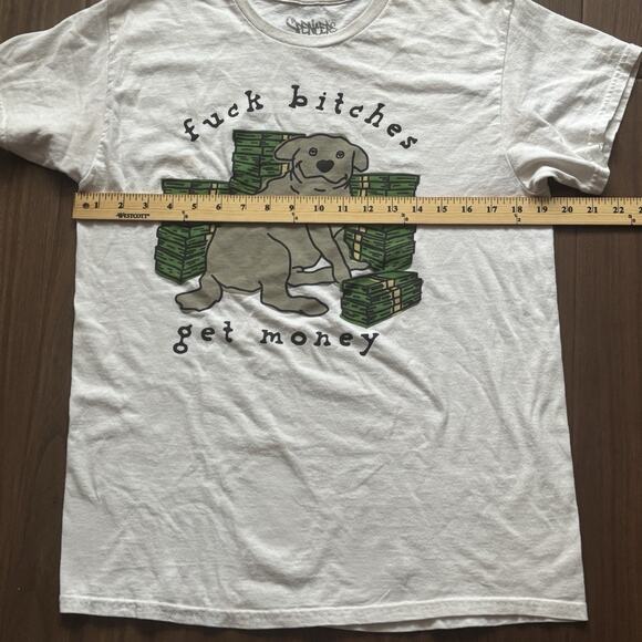 Spencer’s Get Money T-shirt Size Medium Dog Money Graphic White - Picture 4 of 6